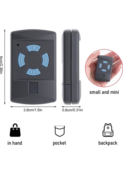 Hormann HSM4-868 HSE2-868 HS4-868 HSM2-868 868MHZ Kapı Açma Anahtarı Için 2 Paket Garaj Kapısı Uzaktan Kumanda Vericisi (Yurt Dışından)