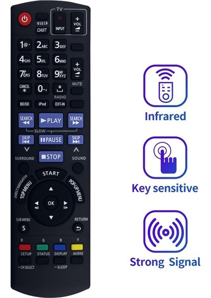 Panasonic N2QAKB000072 SA-BT207 Blu-Ray Ev Sinema Sistemi Için N2QAKB000072 Uzaktan Kumandası Değiştirildi (Yurt Dışından)