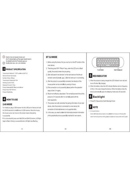 M5 Ir 2.4g Air Mouse Uzaktan Dokunmatik Yüzey Android Tv Kutusu Pc Mini Kablosuz Klavye Uçan Fare (Renkli Arka Aydınlatmasız) (Yurt Dışından)
