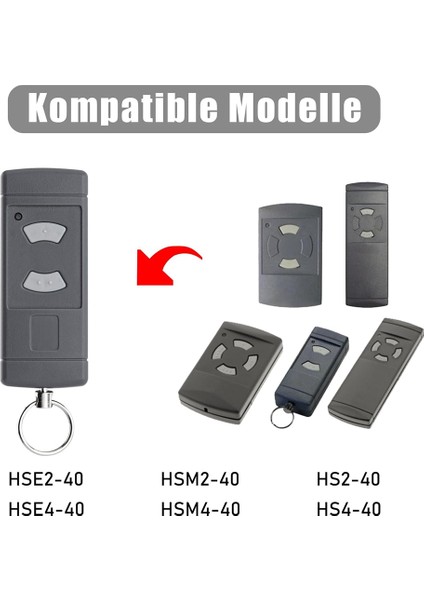 Hormann Hse2 Hsm4 Hsm2 Hse4 Hs2 Hs4 Için Garaj Kapısı El Vericisi, 40.685 Mhz Garaj Uzaktan Kumanda El Cihazı (Yurt Dışından)