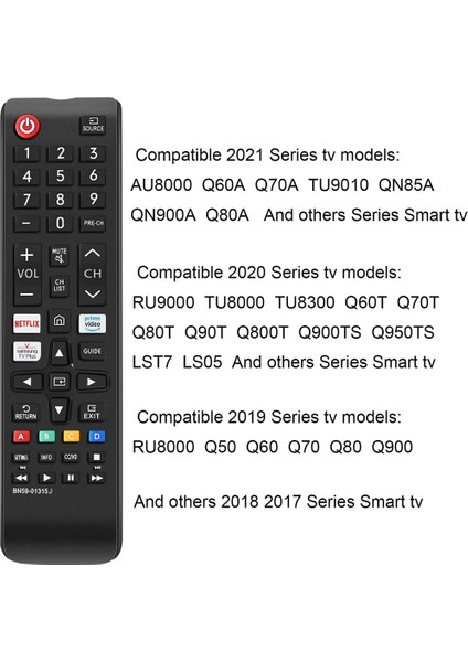 Hızlı Fonksiyon Düğmeleri ile Tüm Samsung Tv Serisi Uzaktan Kumanda Için Samsung Smart Tv Uzaktan Kumanda Değiştirme Için Evrensel (Yurt Dışından)