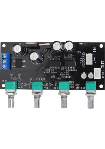 NE5532 Amplifikatör Ton Preamp Kartı Tiz Bas Orta Kademe Ses Tonu Kontrol Ayarı Ön Amplifikatör, Sabit Versiyon (Yurt Dışından)
