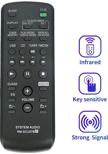 Sony Mini Hı-Fı Bileşen Sistemi Için Uzaktan RM-SCU37B'YI Değiştirin LBT-SH2000 SS-SH2000 Cmt-Bx3 CMT-BX30R Hcd-Cbx3 MHC-EX600 (Yurt Dışından)
