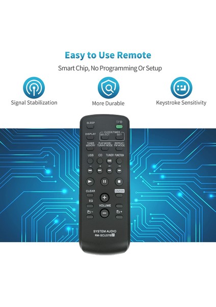 Sony Mini Hı-Fı Bileşen Sistemi Için Uzaktan RM-SCU37B'YI Değiştirin LBT-SH2000 SS-SH2000 Cmt-Bx3 CMT-BX30R Hcd-Cbx3 MHC-EX600 (Yurt Dışından)