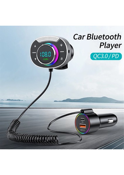 Araba Bluetooth 5.0 Fm Verici Pd 30W Qc3.0 Hızlı Şarj Cihazı Kablosuz Eller Serbest Ses Alıcısı Mp3 Müzik Çalar (Yurt Dışından) fırsatları