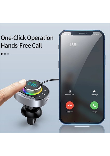 Araba Bluetooth 5.0 Fm Verici Pd 30W Qc3.0 Hızlı Şarj Cihazı Kablosuz Eller Serbest Ses Alıcısı Mp3 Müzik Çalar (Yurt Dışından) indirimleri