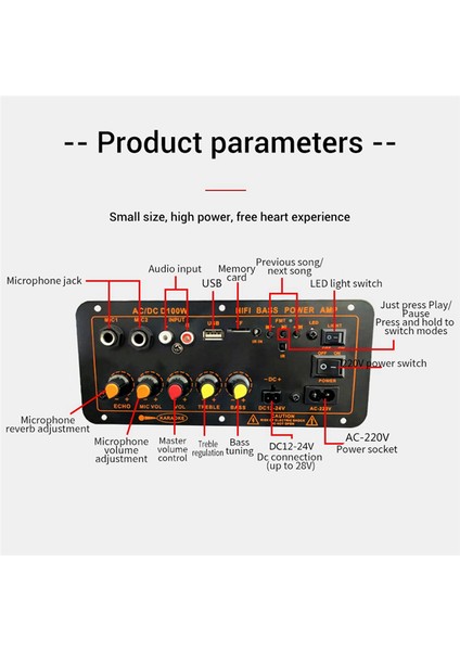 Max 300W Bluetooth Amplifikatör Kartı 12V 24V 220V Subwoofer Amplifikatör Kartı Araba Ev Ses Sistemi Için Mikrofon Desteği Abd Fişi (Yurt Dışından) modelleri