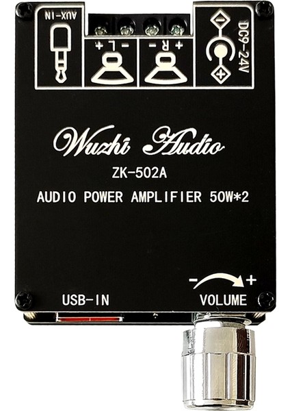 ZK-502A Mini Bluetooth 5.1 DC9-24V Ses Dijital Güç Amplifikatörü Kart Modülü 2.1 Kanal 2.0 Stereo 50WX2 Amp Kartı (Yurt Dışından)