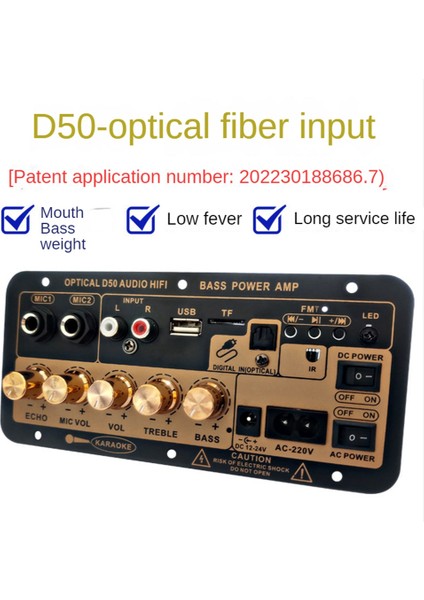 Dijital Bluetooth Stereo Amplifikatör Kurulu Subwoofer Çift Mikrofon Karaoke Araba Amplifikatörler Hoparlör Abd Tak (Yurt Dışından)