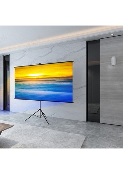 Projektör Basit Perde Anti-Işık Ekranı 80 Inç Ev Açık Ofis Taşınabilir 3D Hd Projektör Ekranı (Yurt Dışından) fırsatları