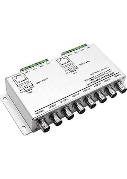 8-Ch Utp 720P/1080P Hd Pasif Video Balun Alıcı-Verici, Bnc'den Cat5/5e/6 RJ45(T568B)UTP Kablo Dönüştürücü Video Vericiye (Yurt Dışından)