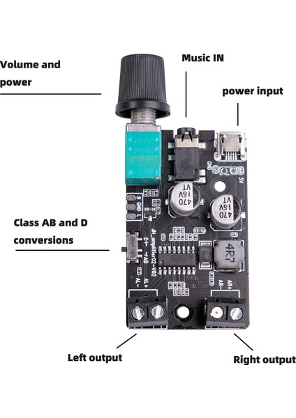 Dıy Yüksek Güçlü Stereo Amplifikatör Kurulu LTK5328 Ses Amplifikatör Modülü 5V D Sınıfı Amplifikatör (Yurt Dışından)