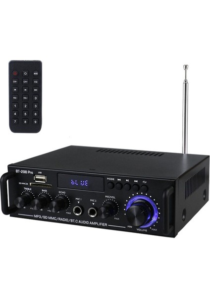 Amplifikatör Bt 298 Pro Ev Sineması Amplifikatörü Karaoke Çift Kanal Stereo Bluetooth 5.0 Maksimum 800W Yeni Yükseltme Abd Fişi (Yurt Dışından) fırsatları