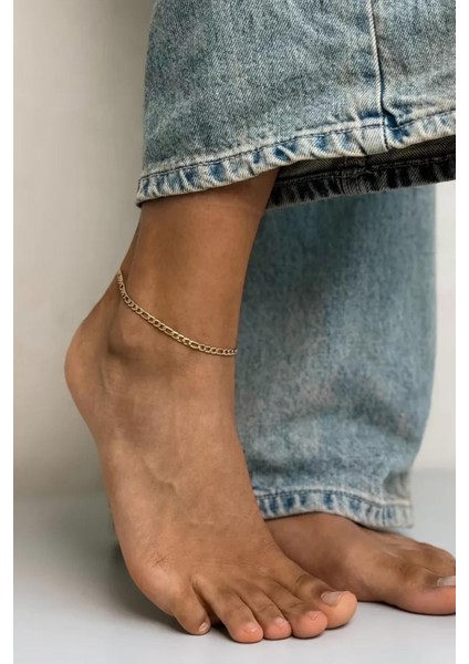 Paslanmaz Çelik Düz Figaro Zincir Halhal fırsatları