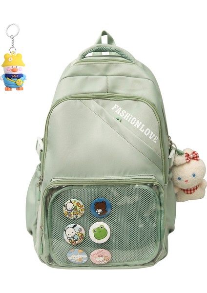 Sevimli Şeffaf Öğrenci Okul Çantası Ortaokul Sırt Çantası Büyük Kapasiteli Seyahat Depolama Sırt (Yurt Dışından)