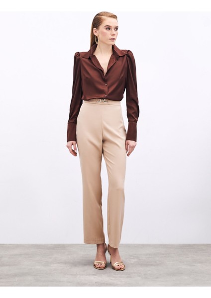 Aksesuar Detaylı Pantolon - Camel