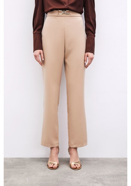 Aksesuar Detaylı Pantolon - Camel