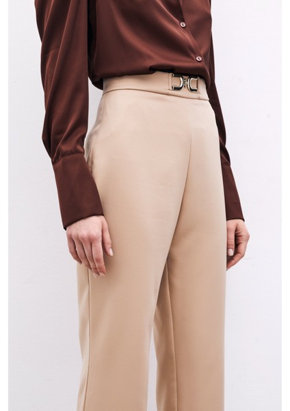 Aksesuar Detaylı Pantolon - Camel