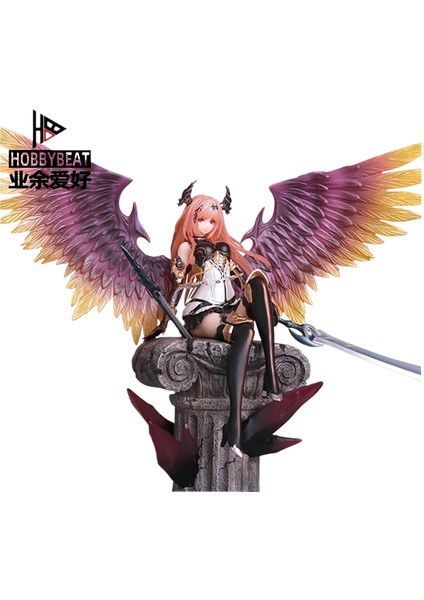 God Strike'ın Gazabı Bahamut Dark Dragon Rider Dark Angel Heykelcik Aranjmanı (Yurt Dışından)