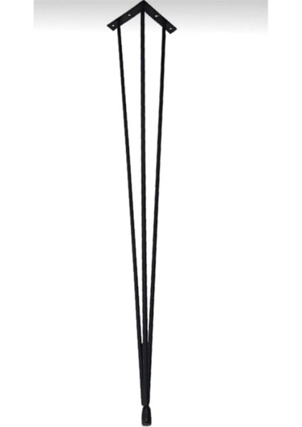 Ayak Demır 75 cm Siyah Duz Kalın