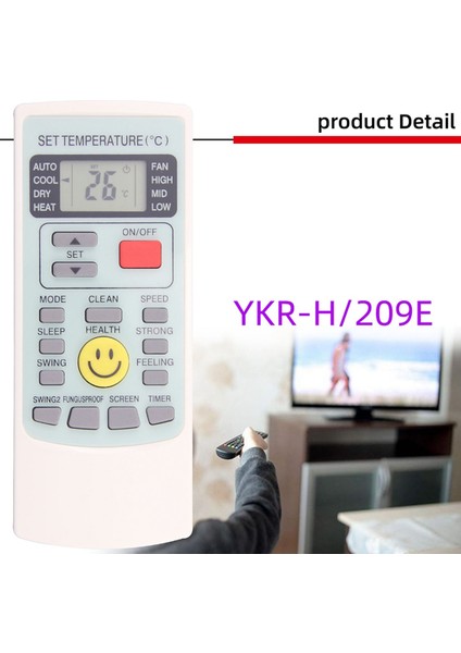 YKR-H/209E Aux Klima Için Klima Uzaktan Kumandası (YKR-H/209E) (Yurt Dışından) indirimleri