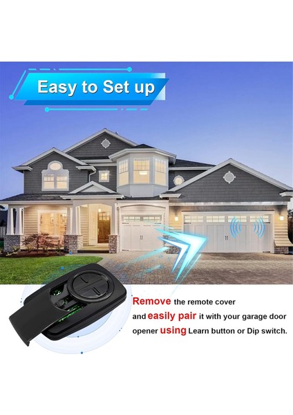 KLIK5U-BK2 KLIK3U-BK Kırmızı/turuncu/mor/yeşil/sarı Öğrenme Düğmesi Veya Dip Anahtarı Için Evrensel 2 Düğmeli Garaj Kapısı Açıcı (Yurt Dışından) fırsatları