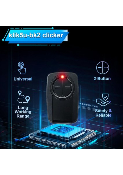 KLIK5U-BK2 KLIK3U-BK Kırmızı/turuncu/mor/yeşil/sarı Öğrenme Düğmesi Veya Dip Anahtarı Için Evrensel 2 Düğmeli Garaj Kapısı Açıcı (Yurt Dışından) indirimleri