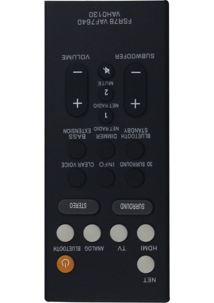 Uzaktan Kumanda Yedek FSR78 VAF7640 Yamaha Ses Çubuğu Hoparlörü ATS-1080 YAS-108 ATS1080 YAS108 (Yurt Dışından) modelleri