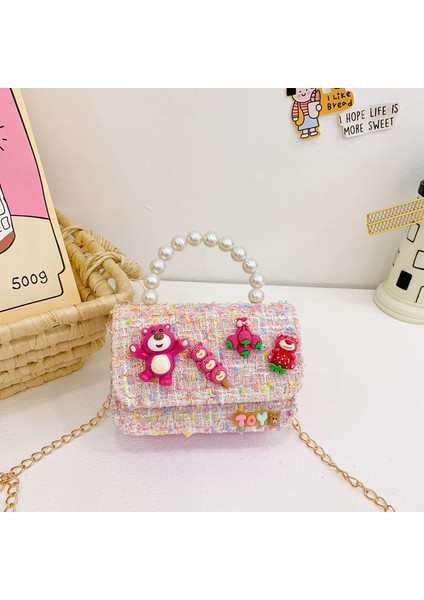 Çocuk Çantaları Çapraz Vücut Yeni Moda Şık ve Sevimli Kız Çantası Net Kırmızı Küçük Kız Mini Bozuk Para Cüzdanı (Yurt Dışından)