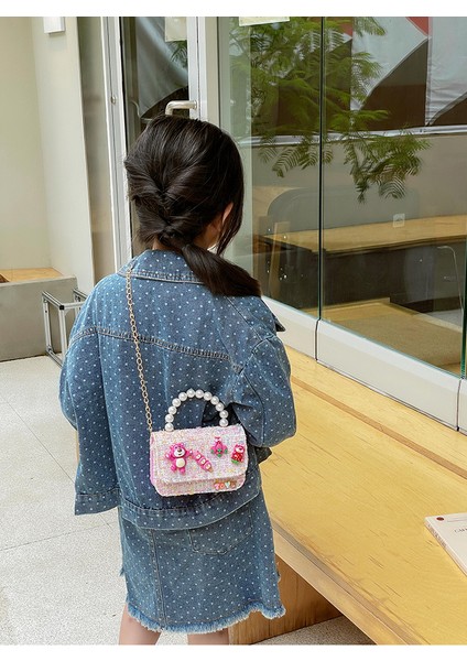 Çocuk Çantaları Çapraz Vücut Yeni Moda Şık ve Sevimli Kız Çantası Net Kırmızı Küçük Kız Mini Bozuk Para Cüzdanı (Yurt Dışından) modelleri