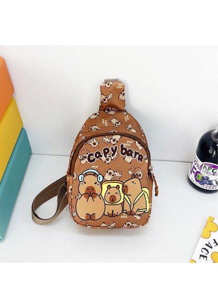 Sevimli Karikatür Çocuk Çantası Erkek Çocuk Çantası Göğüs Çantası Anaokulu Küçük Kız Dışarı Crossbody Çanta (Yurt Dışından)