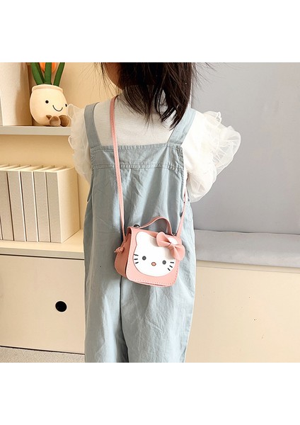 Güzel Küçük Çantanın Yeni Kore Versiyonu Kedi Çocuklar Küçük Sırt Çantası Omuz Çantası Boyunca Eğimli Yay Dekoratif Değişim Küçük Çanta (Yurt Dışından) fırsatları
