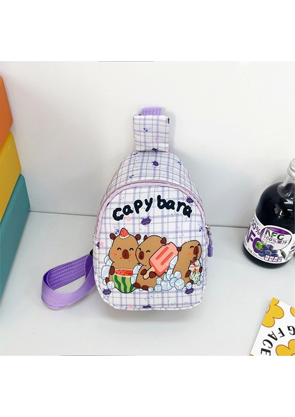 Sevimli Karikatür Çocuk Çantası Erkek Çocuk Çantası Göğüs Çantası Anaokulu Küçük Kız Dışarı Crossbody Çanta (Yurt Dışından)