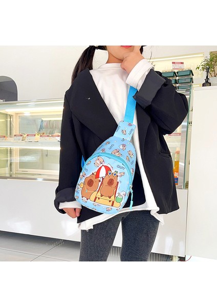 Sevimli Karikatür Çocuk Çantası Erkek Çocuk Çantası Göğüs Çantası Anaokulu Küçük Kız Dışarı Crossbody Çanta (Yurt Dışından)