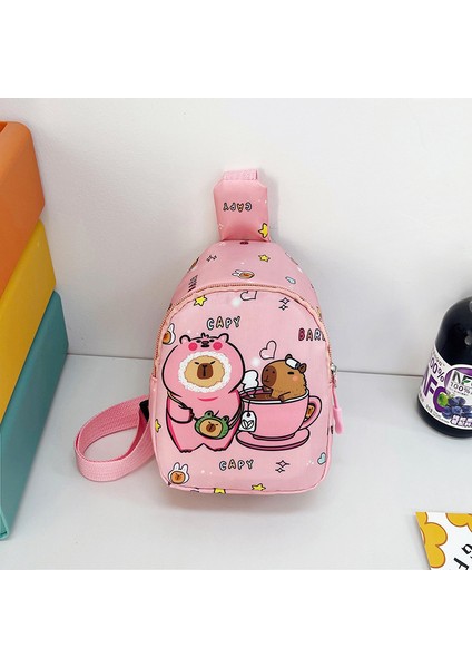 Sevimli Karikatür Çocuk Çantası Erkek Çocuk Çantası Göğüs Çantası Anaokulu Küçük Kız Dışarı Crossbody Çanta (Yurt Dışından)