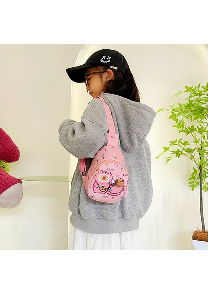 Sevimli Karikatür Çocuk Çantası Erkek Çocuk Çantası Göğüs Çantası Anaokulu Küçük Kız Dışarı Crossbody Çanta (Yurt Dışından)