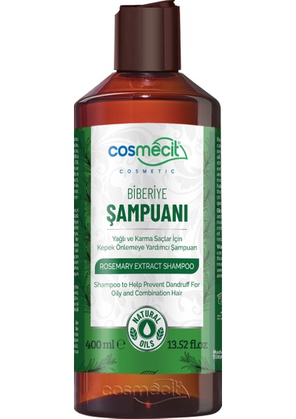Yağlı ve Karma Saçlar İçin Biberiye Özlü Şampuan 400 ml