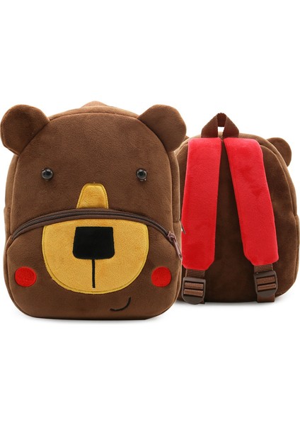 Hayvanat Bahçesi Serisi Sevimli Çocuk Okul Çantası Yük Azaltma Omuz Çantası Peluş Sırt Çantası Anaokulu Erken Eğitim Bahçe Çantası (Yurt Dışından)