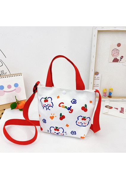 Yeni Ins Kanvas Çanta 2023 Sıcak Kore Versiyonu Rahat Çocuk Çantaları Omuz Çapraz Askılı Çanta (Yurt Dışından)