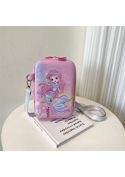 Yeni Ebeveyn ve Çocuk Çocuk Çantası Cep Telefonu Sert Kılıf Crossbody Çanta Karikatür Desen Kutu Çanta Kızlar Dışarı Tek Eğlence Çantası (Yurt Dışından)