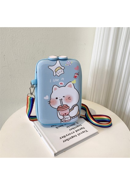 Yeni Ebeveyn ve Çocuk Çocuk Çantası Cep Telefonu Sert Kılıf Crossbody Çanta Karikatür Desen Kutu Çanta Kızlar Dışarı Tek Eğlence Çantası (Yurt Dışından)