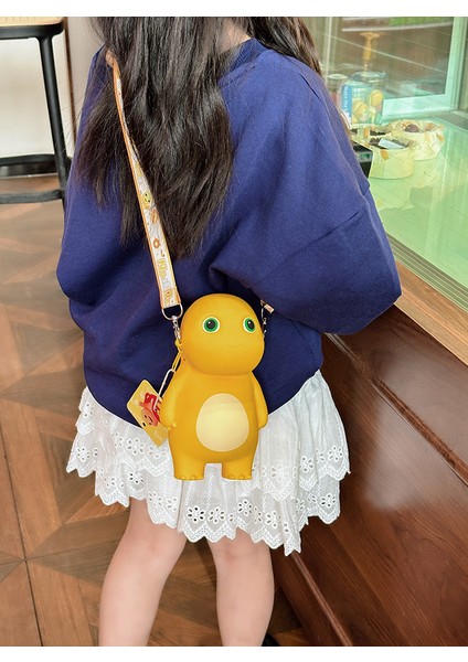 Yeni Silikon Süt Ejderha Bebek Çantası Sevimli Yakışıklı Omuz Çantası Yeni Hediye Saklama Çantası Crossbody Çanta Öğrenci Gezi Çantası (Yurt Dışından)