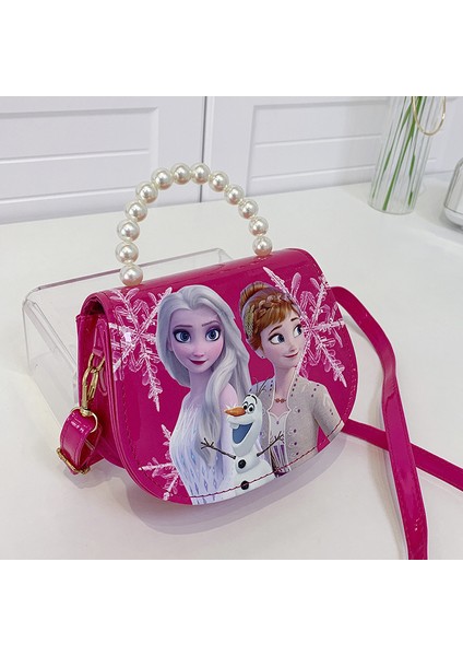 2024 Yeni Çocuk Buz ve Kar Omuz Çantası Moda Küçük Prenses Yüz Trend Dışında Aisha El Crossbody Çanta (Yurt Dışından)