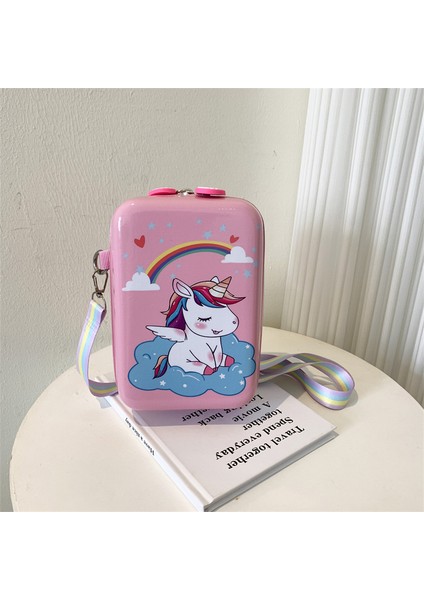 Yeni Ebeveyn ve Çocuk Çocuk Çantası Cep Telefonu Sert Kılıf Crossbody Çanta Karikatür Desen Kutu Çanta Kızlar Dışarı Tek Eğlence Çantası (Yurt Dışından)