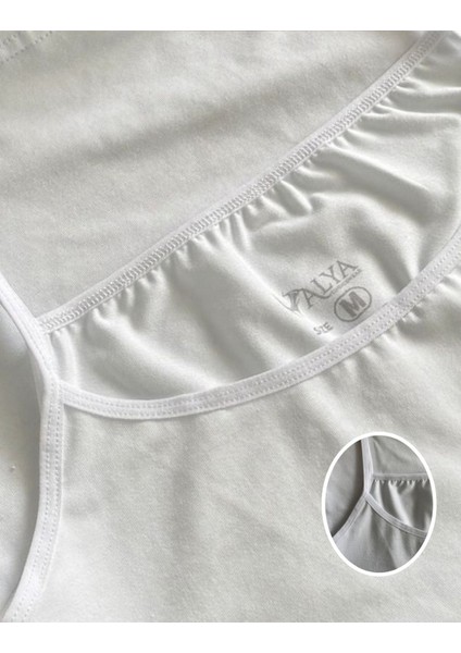 Kadın Pamuklu Ip Askılı Oval Yaka Atlet ( 3'lü, 3 Adet Beyaz - Xl ) fırsatları