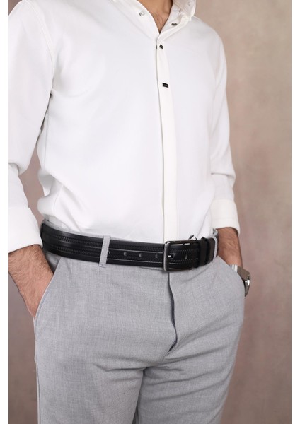 SMT-4407 Erkek Hakiki Deri Klasik Kot Kemeri modelleri