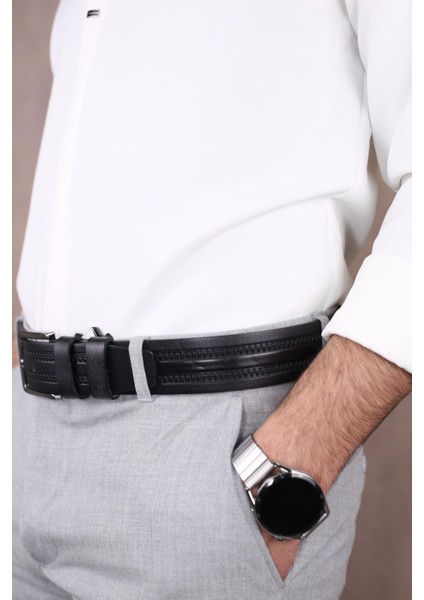 SMT-4407 Erkek Hakiki Deri Klasik Kot Kemeri fırsatları