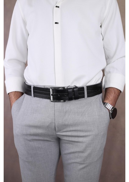 SMT-4412 Erkek Hakiki Deri Klasik Kot Kemeri fırsatları