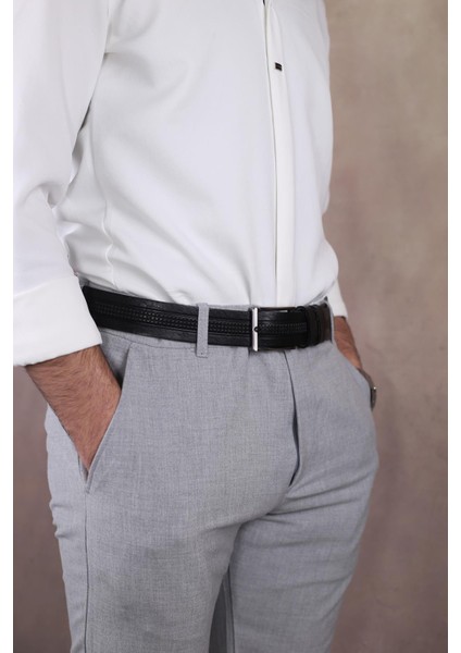 Smt- 4405 Erkek Hakiki Deri Klasik Kumaş Kemeri fiyatları