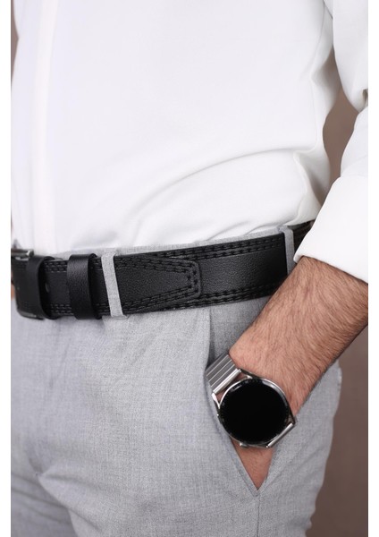 SMT-4413 Erkek Hakiki Deri Klasik Kot Kemeri fiyatları